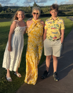 Best Dressed honoree Jennifer Allison with her twins